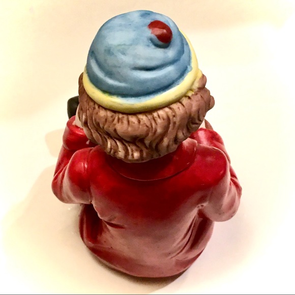 VINTAGE BISQUE SITTING CLOWN PORCELAIN FIGURINE❤️ - Picture 9 of 13